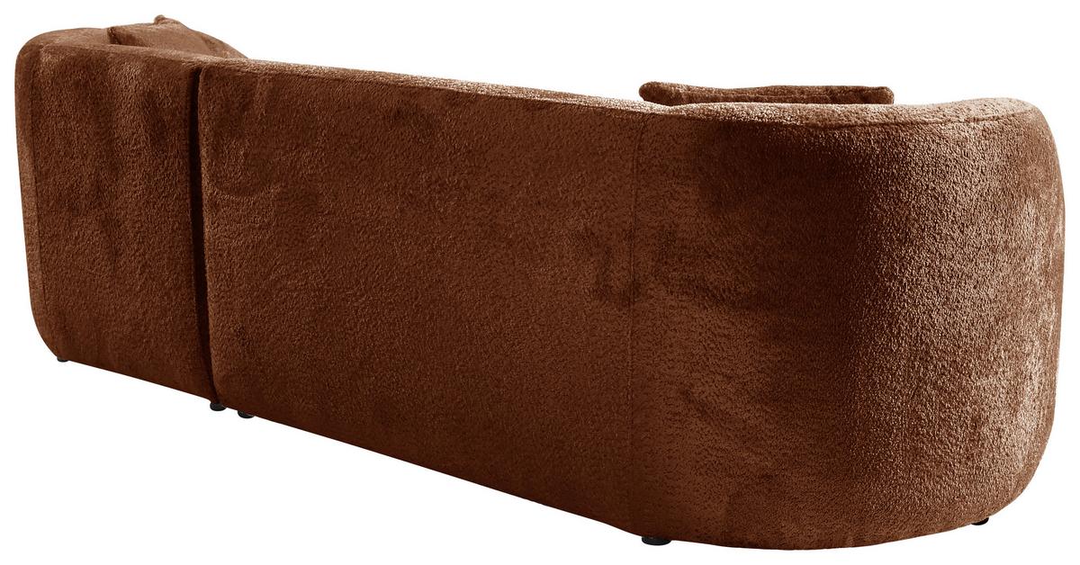 Ecksofa Flick Rostfarben/schwarz, 264 Cm - Rostfarben/Schwarz, Design, Textil (264/143cm) - MID.YOU