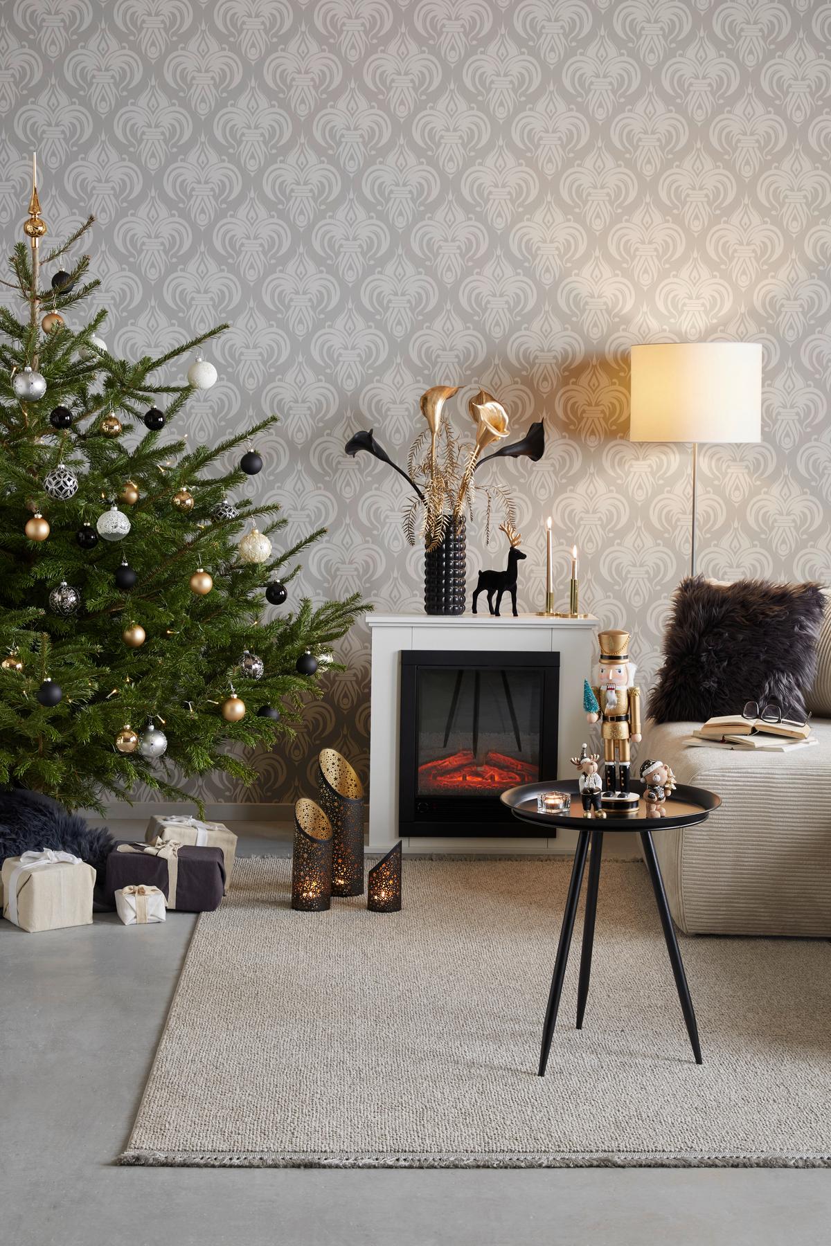 Calla Sia H: Ca. 68cm, Schwarz - Silberfarben/Goldfarben, MODERN, Kunststoff (68cm)