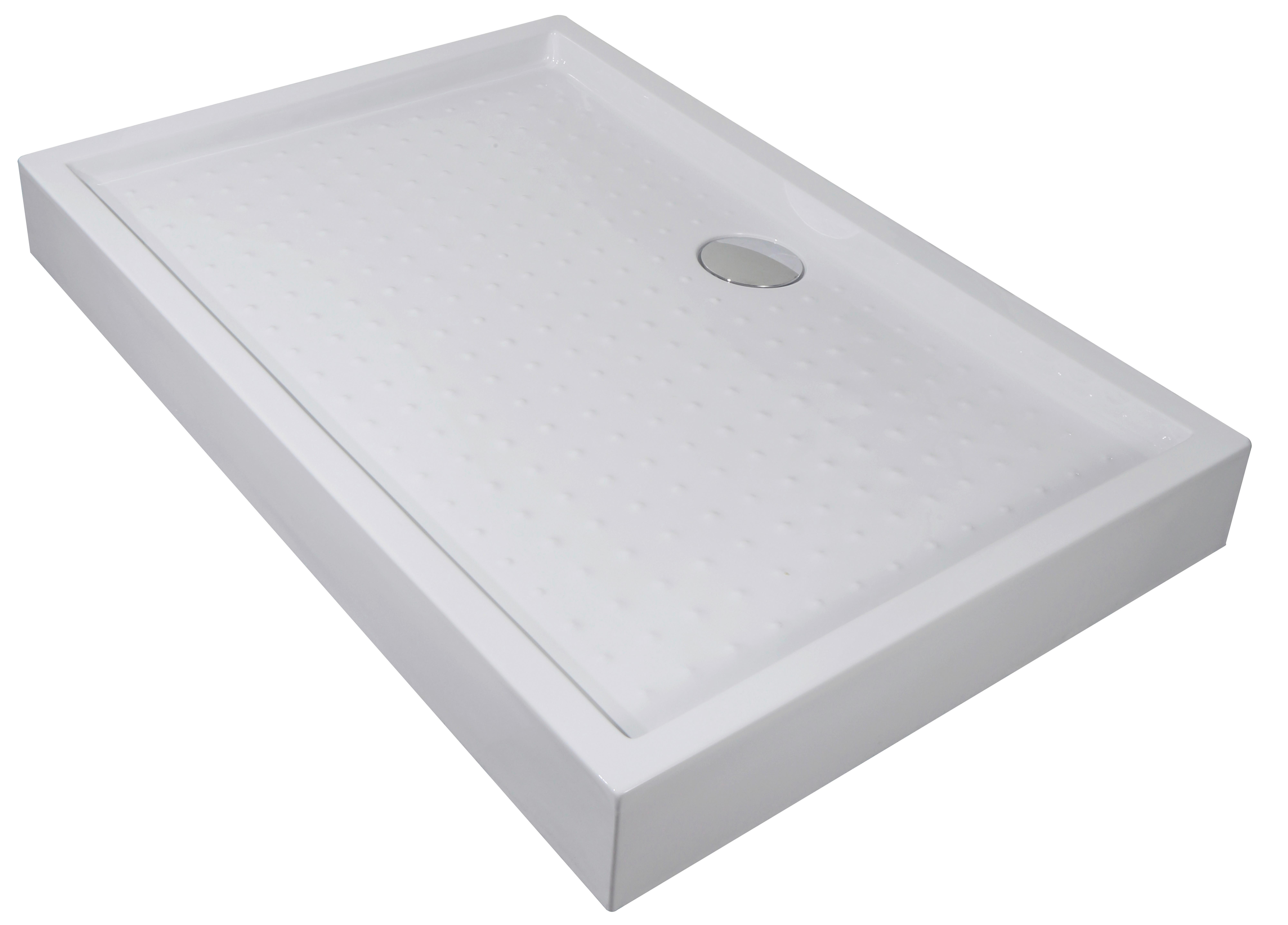 Duschtasse Brausetasse Weiß 80x120x12,5cm - Weiß, KONVENTIONELL, Kunststoff (120/12,5/80cm) - Sanotechnik