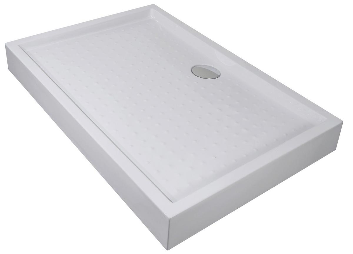 Duschtasse Brausetasse Weiß 80x120x12,5cm - Weiß, KONVENTIONELL, Kunststoff (120/12,5/80cm) - Sanotechnik