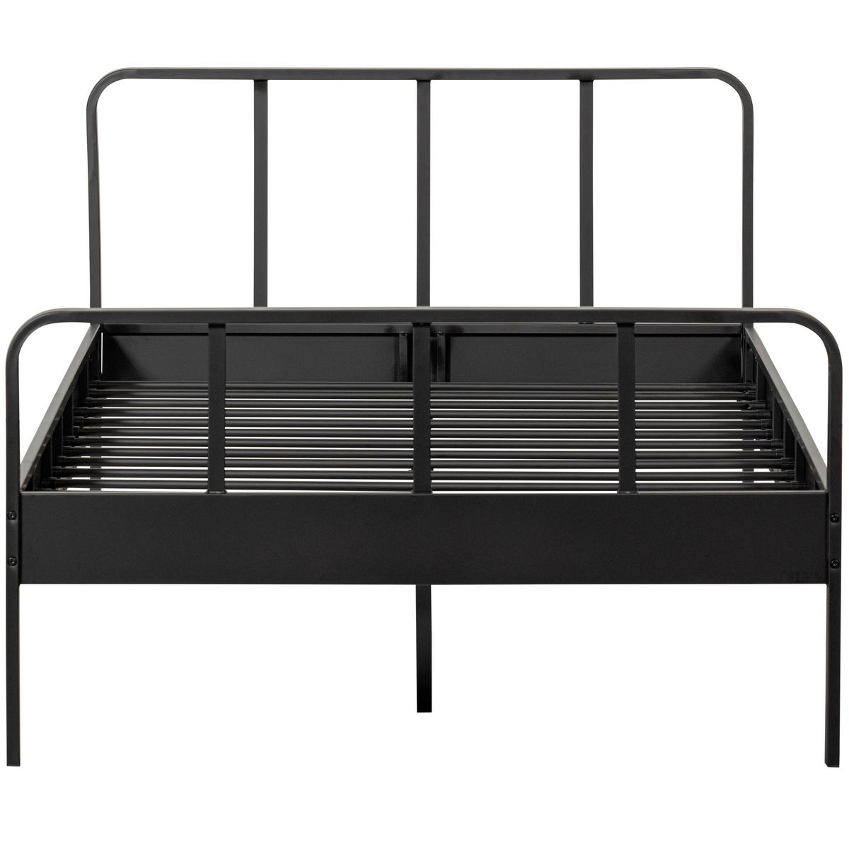 METALLBETT Mees Schwarz 120x200cm - Schwarz, Basics, Metall (120/200cm) - MID.YOU