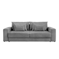 Megasofa Mega Chenille dunkelgrau, B: 255cm - Dunkelgrau/Schwarz, Trend, Textil (255/94/126cm) - Luca Bessoni