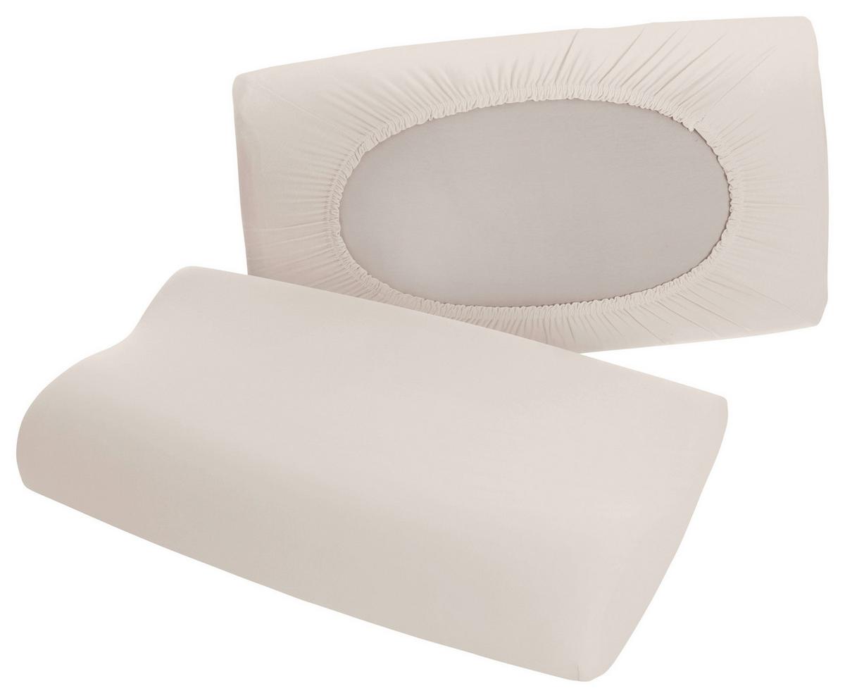 Kopfpolsterbezug Pure Flexible - Sandfarben, Basics, Textil (40-70/40-90cm) - Schlafgut