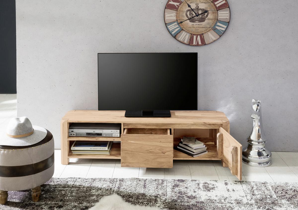 Lowboard Boha B: 140 cm Akazie Massiv - Akaziefarben, Design, Holz (140/40/35cm) - MID.YOU