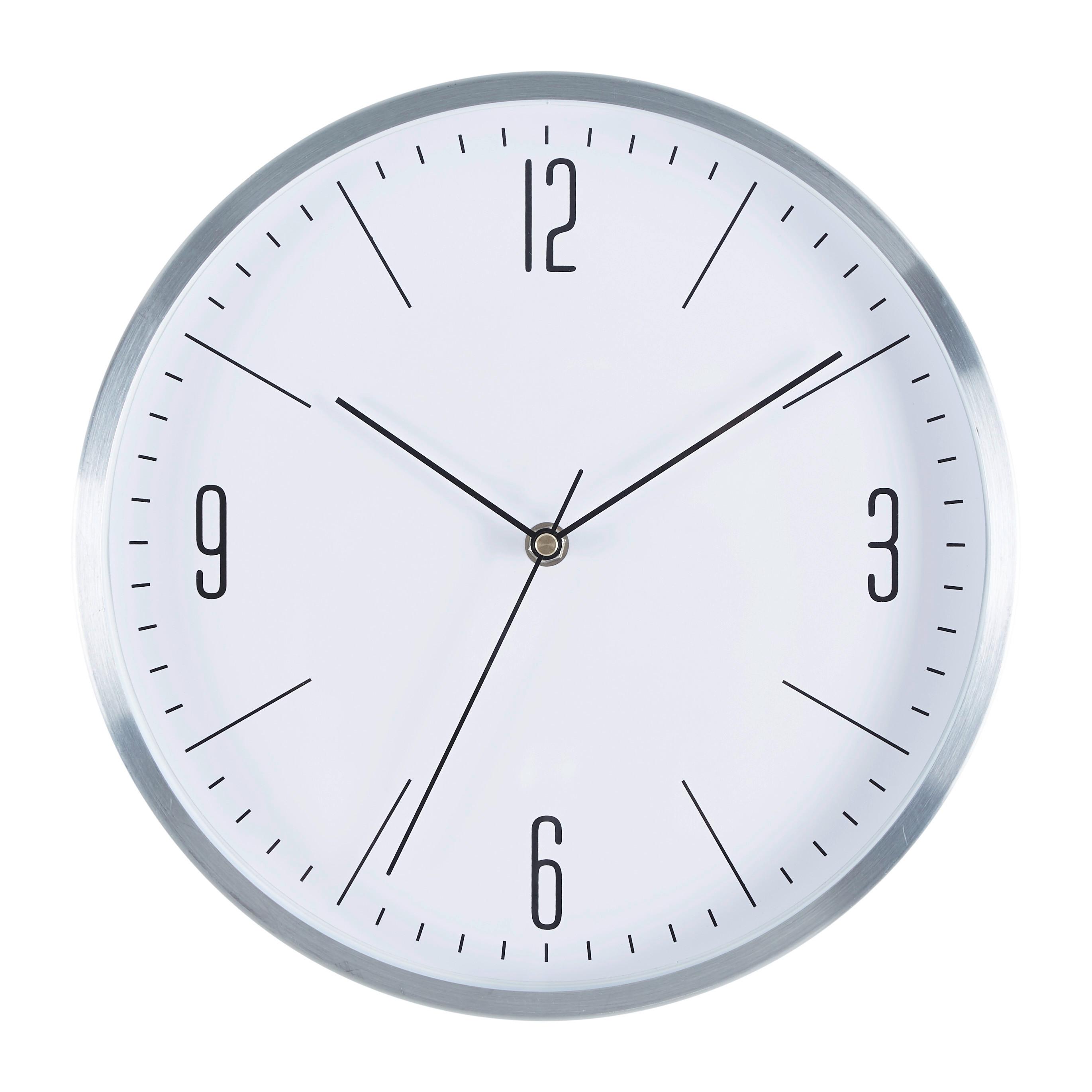 NÁSTĚNNÉ HODINY Jesper, ca. 30x4cm - barvy stříbra, Moderní, kov/sklo (30,5/30,5/4cm) - Mömax