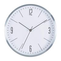 NÁSTĚNNÉ HODINY Jesper, ca. 30x4cm - barvy stříbra, Moderní, kov/sklo (30,5/30,5/4cm) - Mömax