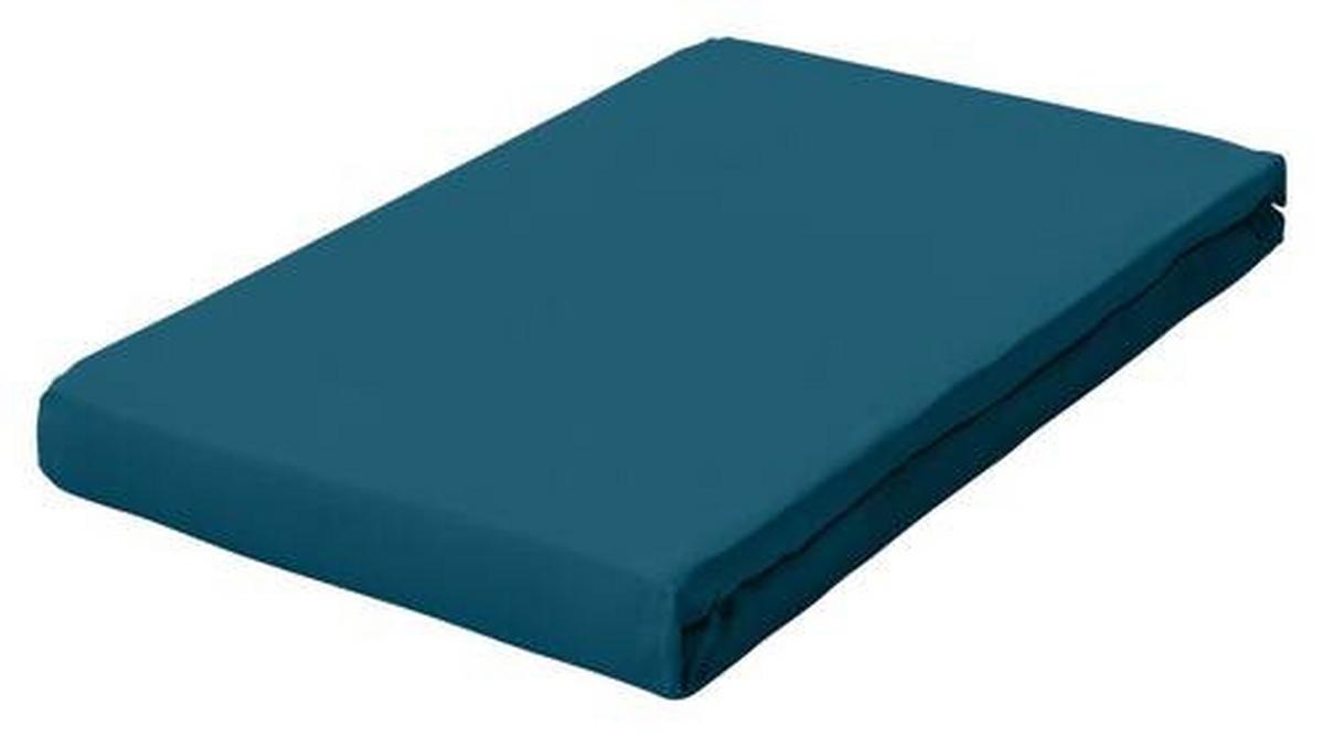 Spannleintuch Pure - Petrol, Basics, Textil (180-200/200-220cm) - Schlafgut