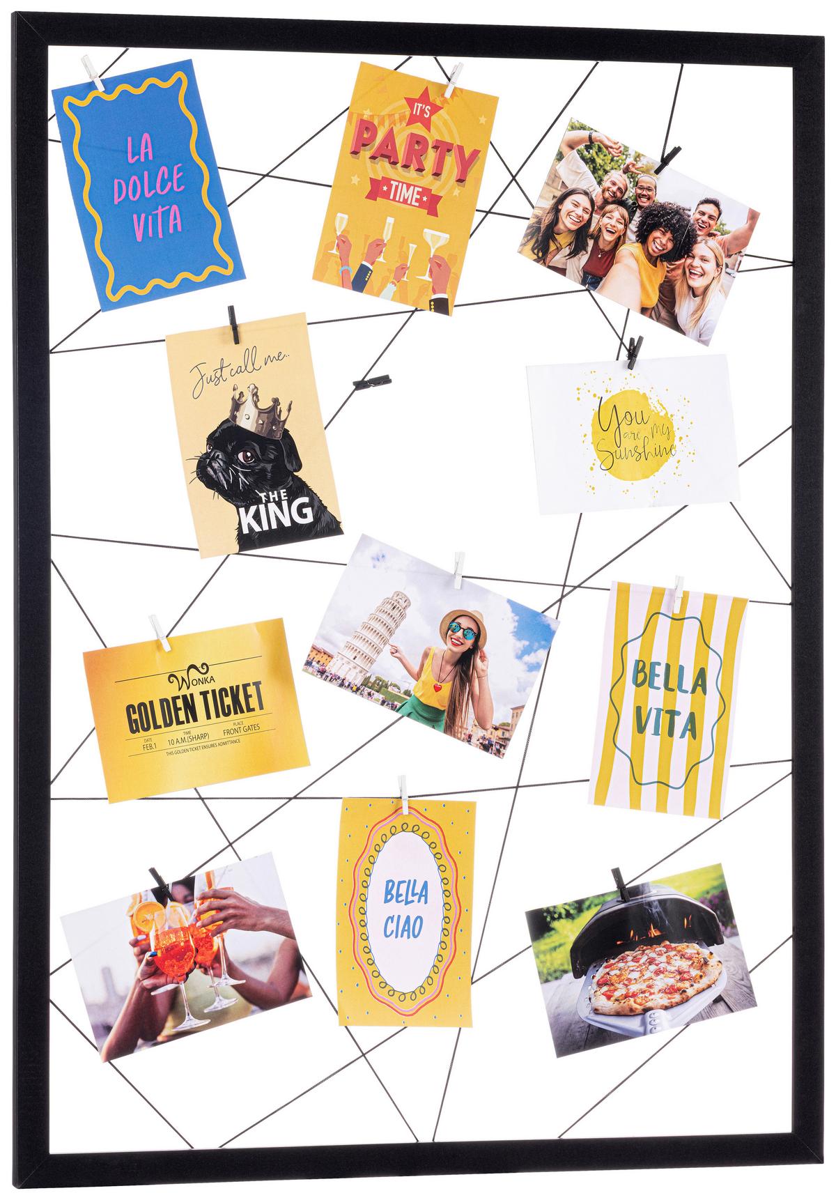 Bilderrahmen Else - Weiß, KONVENTIONELL, Glas/Holz (76,5/56,5cm) - Luca Bessoni