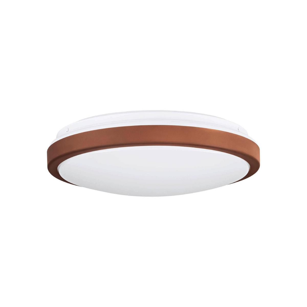 Led-deckenleuchte Lezuza Ø 32,5 Cm Weiß/mokka - Weiß/Mokka, Basics, Kunststoff/Metall (32,5/9cm) - Eglo