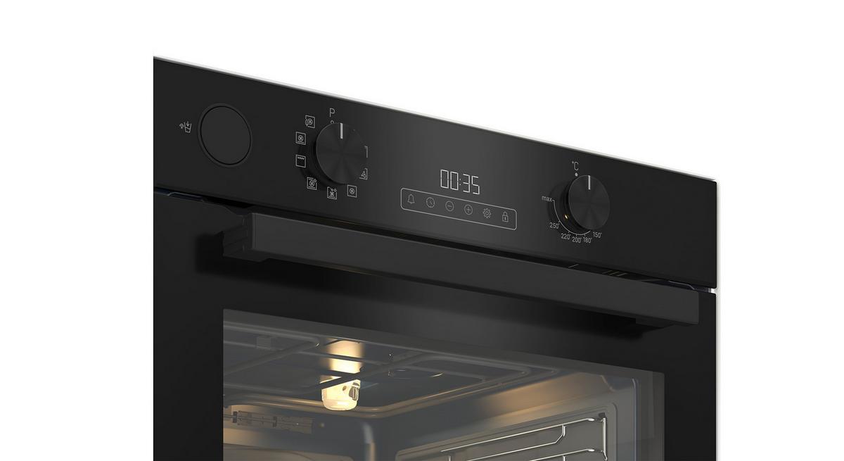 Einbaubackofen Mb74090brbs               -Eb- - Schwarz, MODERN, Glas/Metall (59,4/59,5/56,7cm) - Elektra Bregenz