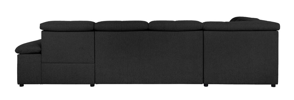 Wohnlandschaft Ramzes Schwarz U: 215x328x173 cm - Schwarz/Grau, Design, Textil (215/328/173cm) - MID.YOU