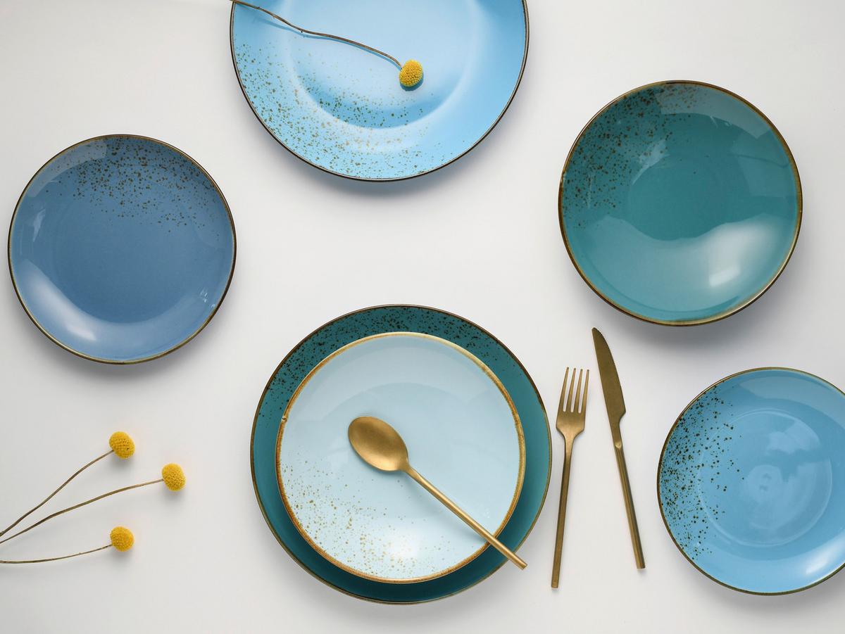 Desserttellerset 22062 Nature Collection - Hellblau, Trend, Keramik (21cm) - Creatable