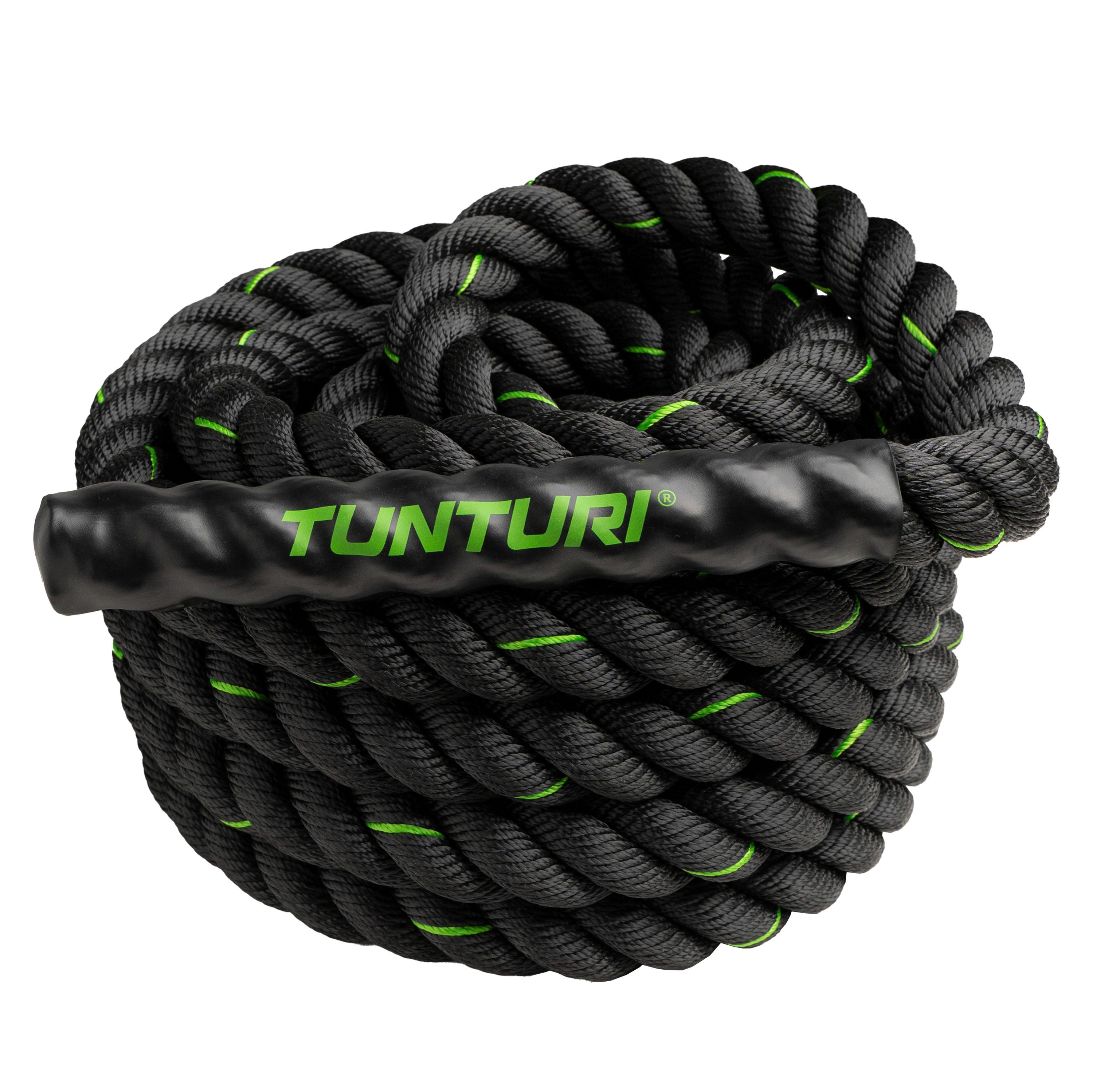 Fitnessseil Tunturi Battle Rope 12m - Schwarz/Grün, KONVENTIONELL, Kunststoff (120/3,8/3,8cm)