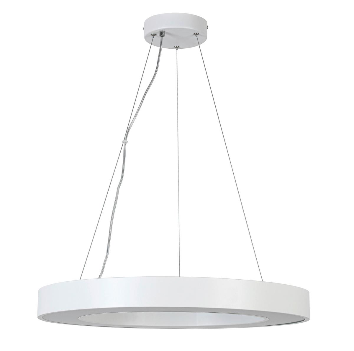 ZÁVESNÉ LED SVIETIDLO SANDL - biela/chrómová, Modern, kov/plast (60/120cm) - Mömax