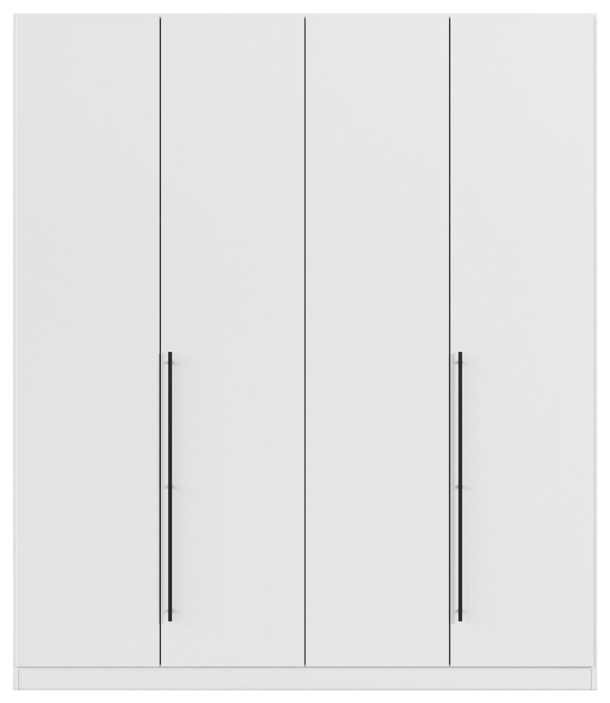 Kleiderschrank Safari B: 181 cm - Weiß, KONVENTIONELL, Holzwerkstoff (181/229/54cm)