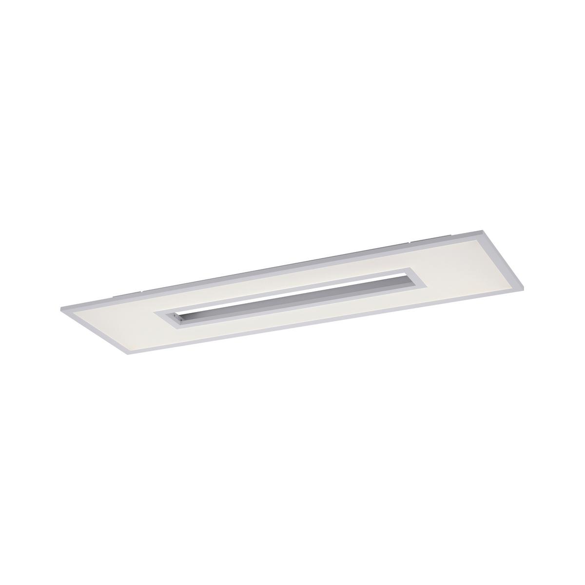 LED-Deckenleuchte Recess L: 100 cm dimmbar mit Farbwechsler - Weiß, Design, Metall (100/30/5cm)