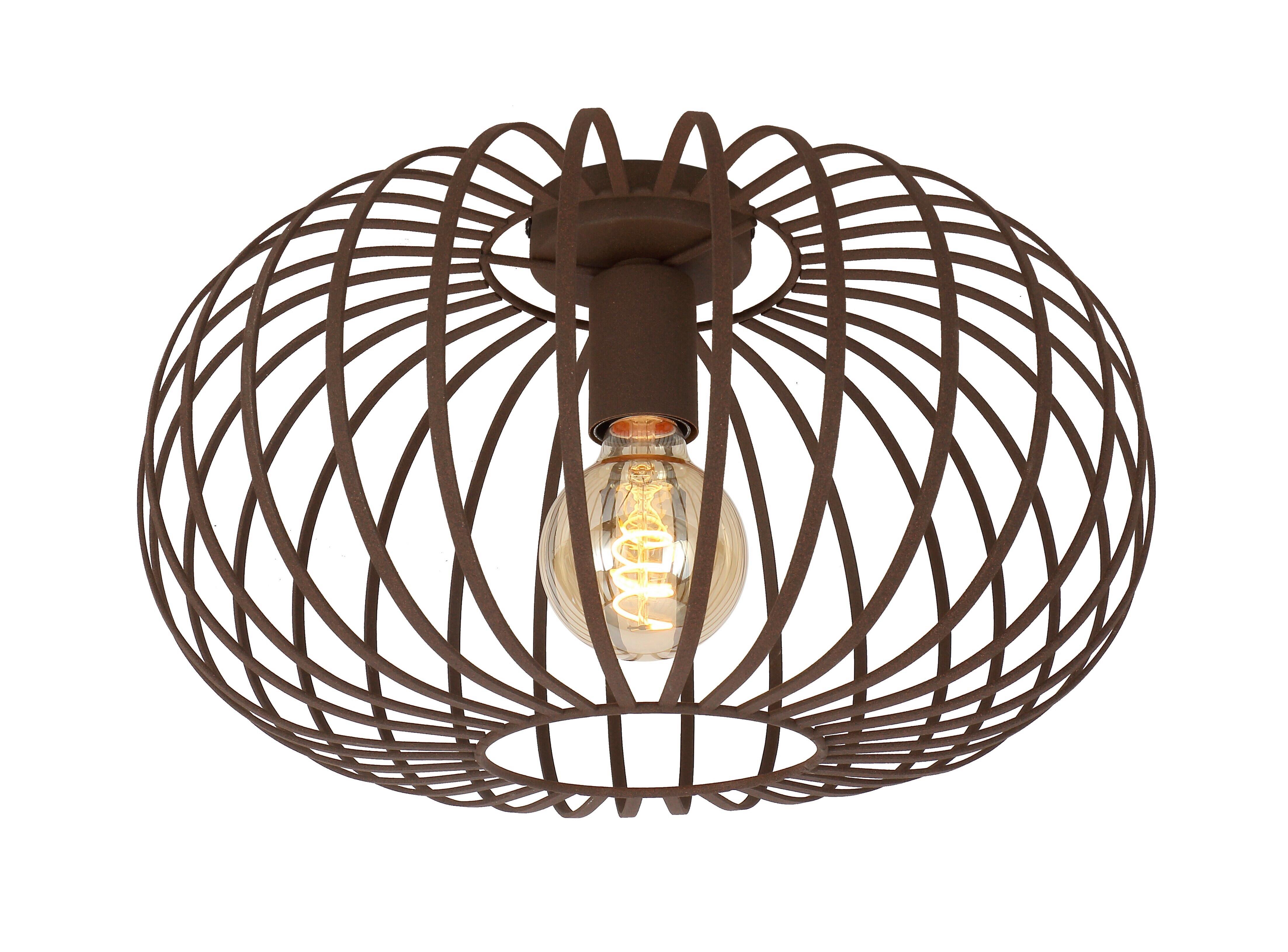 STROPNÍ SVÍTIDLO ROSTI - rezavá, Moderní, kov (39/22cm) - Modern Living