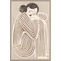 Obraz na plátně LOTTA, 60x90cm - černá/přírodní barvy, Moderní, kompozitní dřevo/textil (60/90cm) - Premium Living