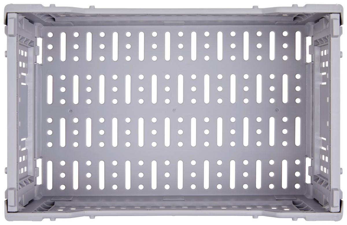 Faltbox Chaline Kunststoff 27x17x10,5 Cm - Blau/Weiß, Basics, Kunststoff (27/10,5/17cm) - Homezone