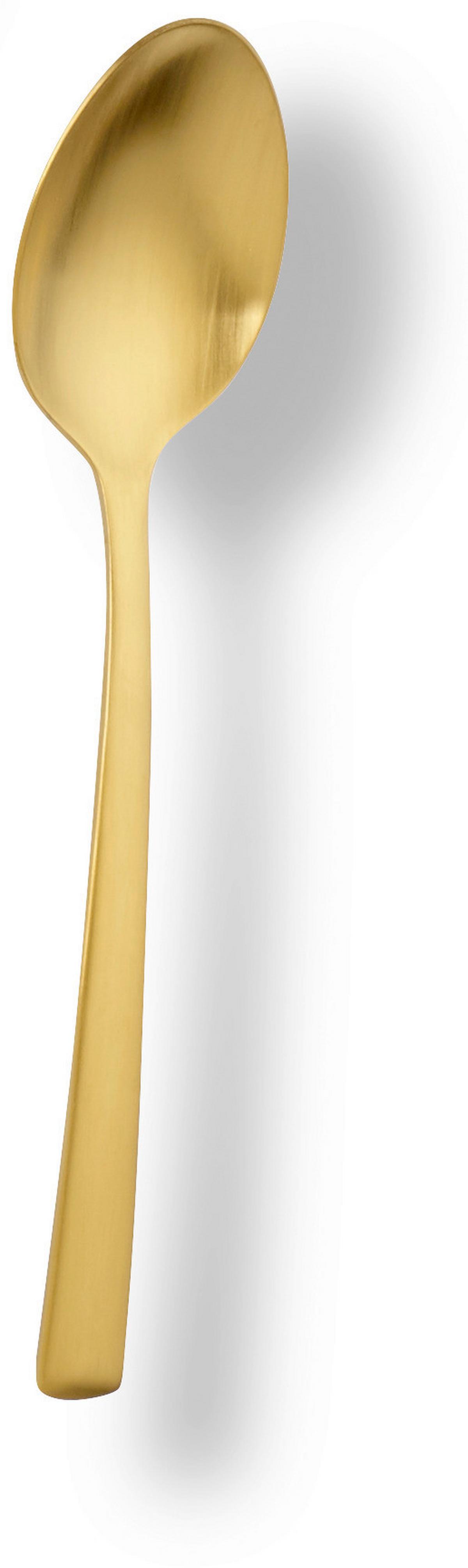 Kaffeelöffel 6er-set L: 13,7 Cm - Goldfarben, Basics, Metall (13,7cm) - Echtwerk