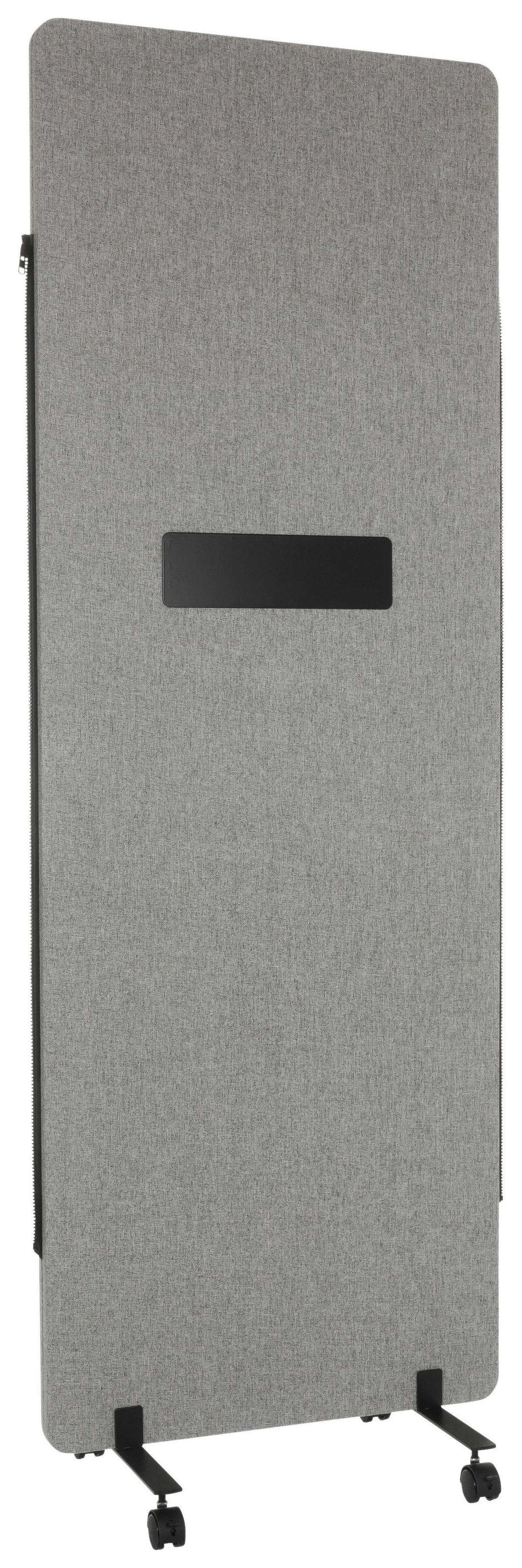 Trennwand Flexmiut Wb - Klar/Hellgrau, Basics, Kunststoff/Textil (60/177/3cm) - MID.YOU