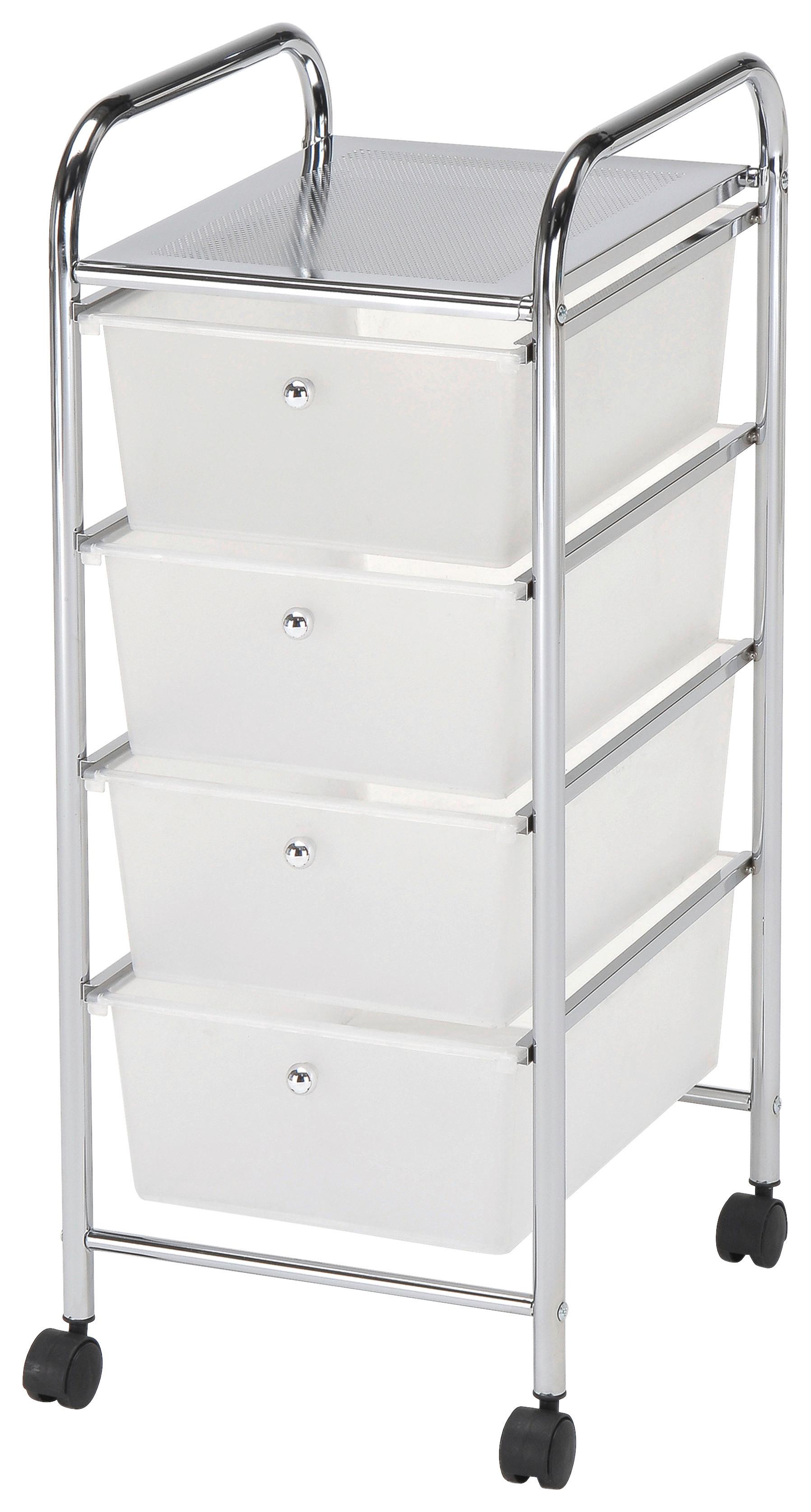 SERVÍROVACÍ VOZÍK PAULI - čierna/biela, Modern, kov/plast (33/82/39cm)