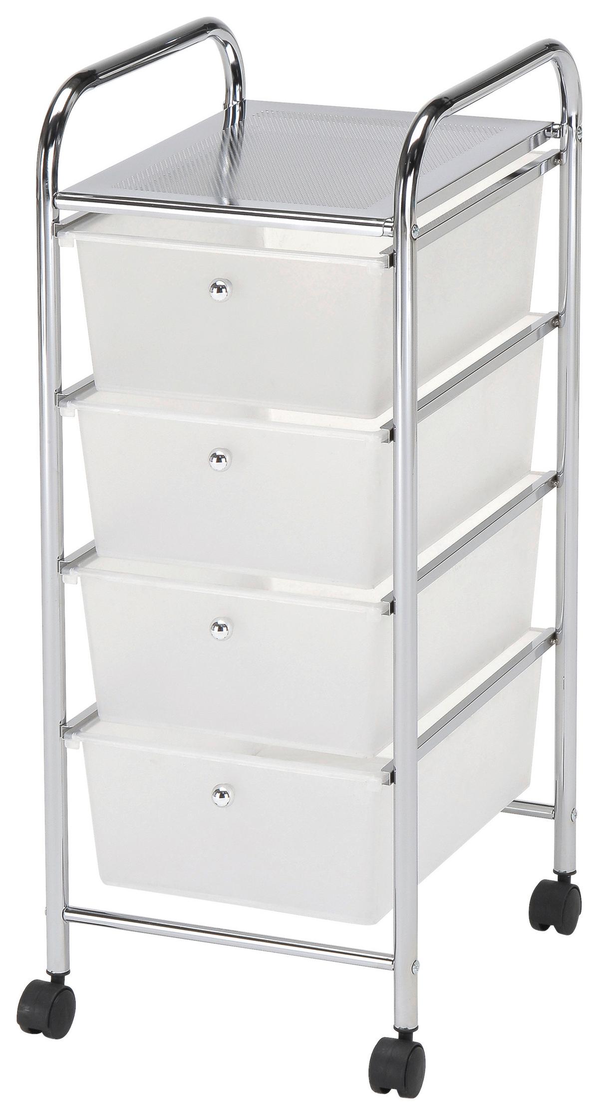 SERVÍROVACÍ VOZÍK PAULI - bílá/černá, Moderní, kov/plast (33/82/39cm)