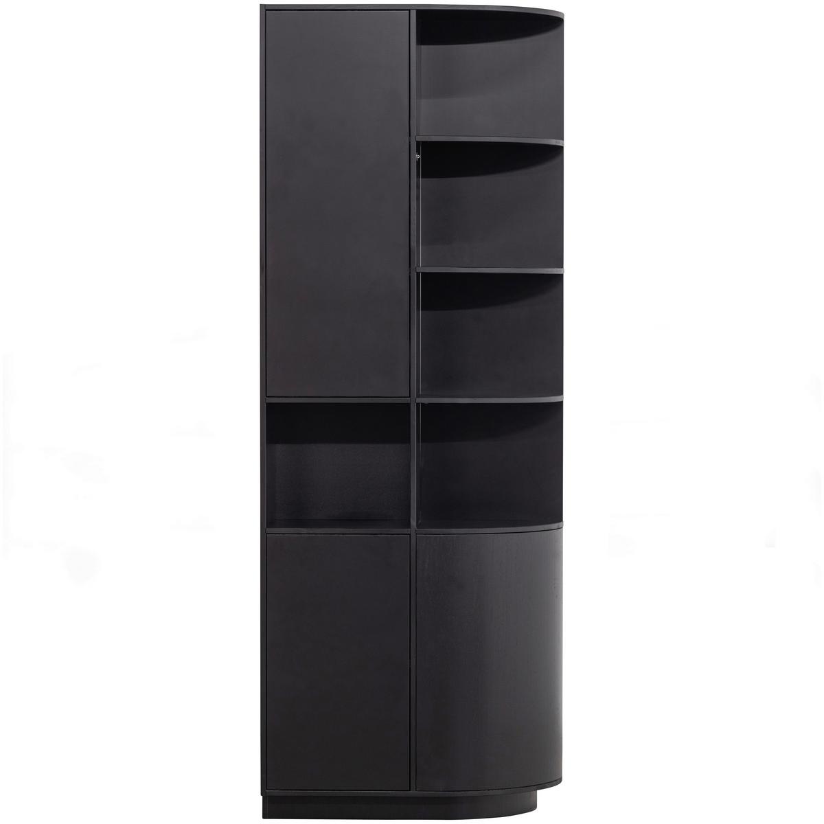 Mehrzweckschrank Finca Schwarz B: 78 Cm - Schwarz, Design, Holz (78/210/40cm) - Livetastic