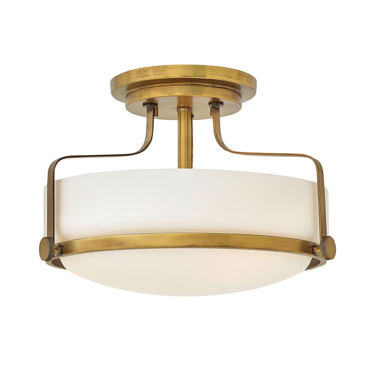 DECKENLEUCHTE HK-HARPER-SFS-HB - Messingfarben, LIFESTYLE, Glas/Metall (36.6/25.3cm) - Elstead Lighting