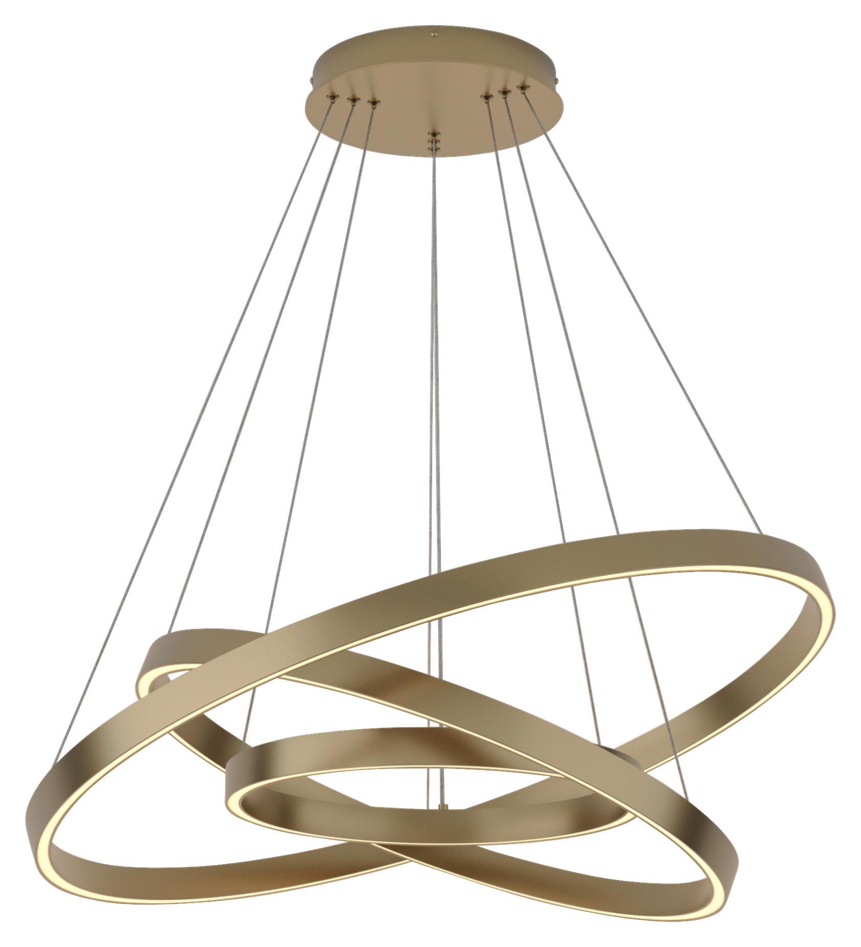 Pendelleuchte Rim - Messingfarben, Basics, Metall (80/100/80cm) - MAYTONI