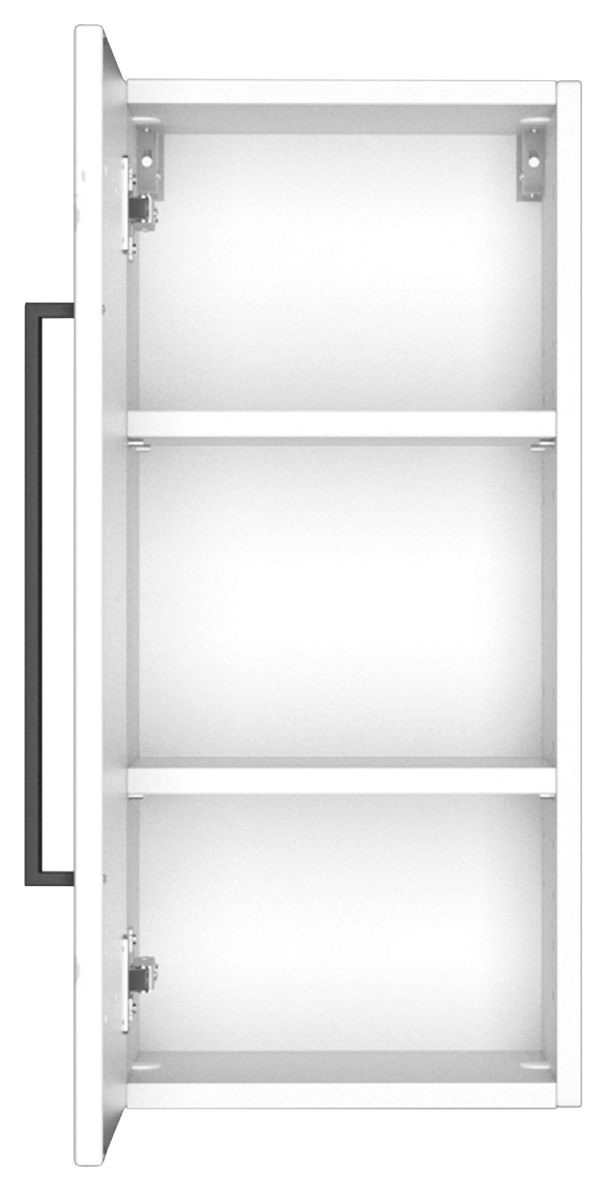 Oberschrank Mit Drehtür Luzern B: 30 Cm Weiß Dekor - Weiß, KONVENTIONELL, Holzwerkstoff (30/64/20cm) - Held