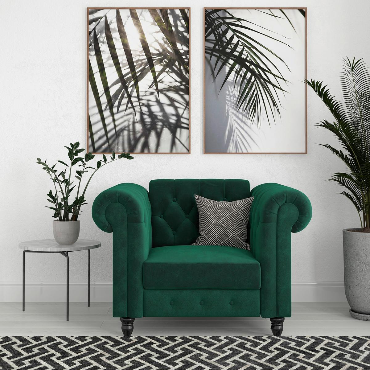 Sessel Firenze Dunkelgrün, Relaxfunktion - Dunkelgrün/Schwarz, Basics, Textil (111/83/87cm) - Livetastic
