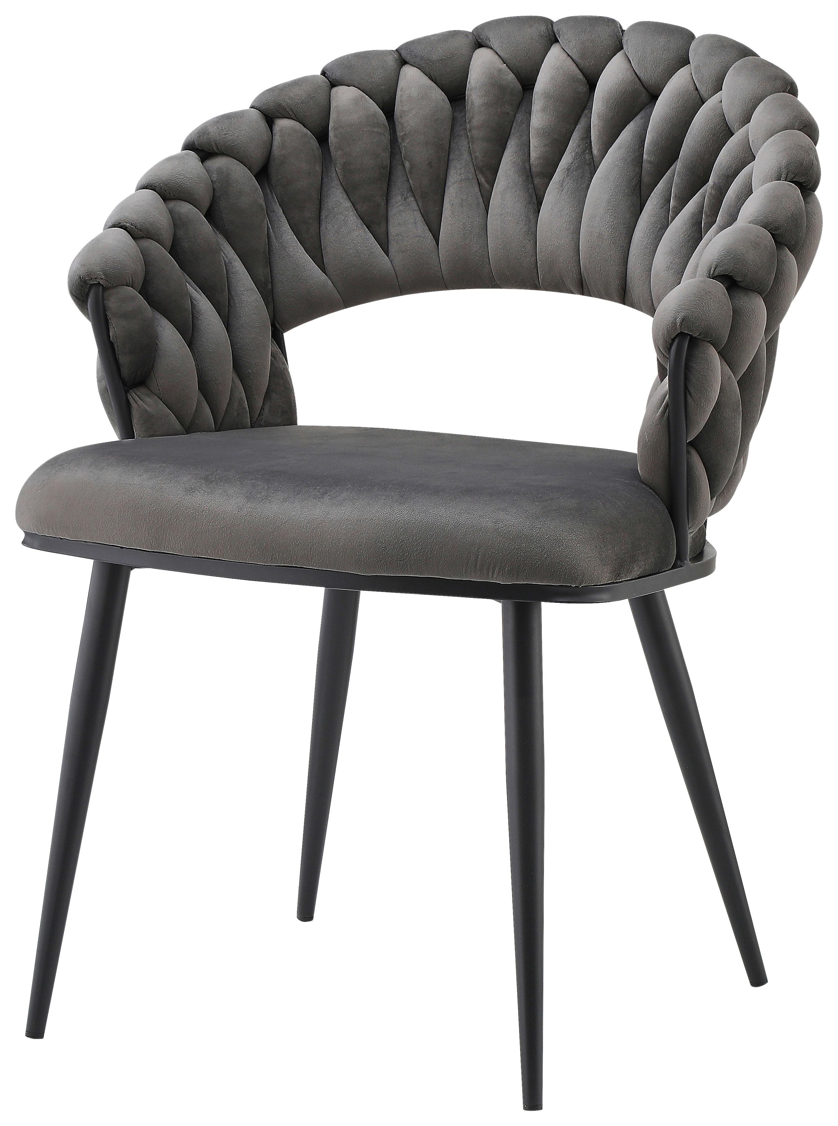 SADA ŽIDLÍ S PODRUČKAMI FINESSE 125 - šedá/černá, Design, kov/plast (61/82/60cm) - Kayoom