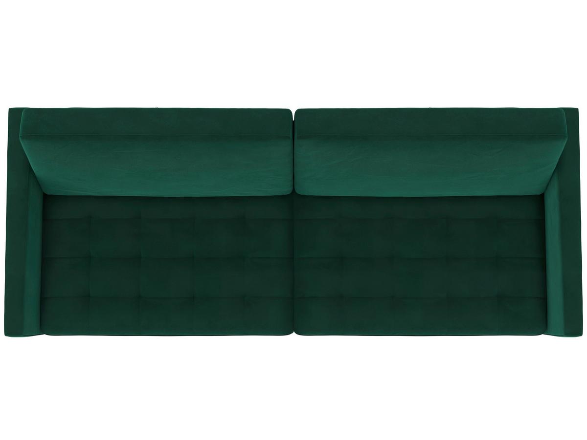 Schlafsofa Palermo Dunkelgrün, mit Schlaffunktion - Dunkelgrün/Schwarz, Basics, Textil (207/86/86cm) - Livetastic