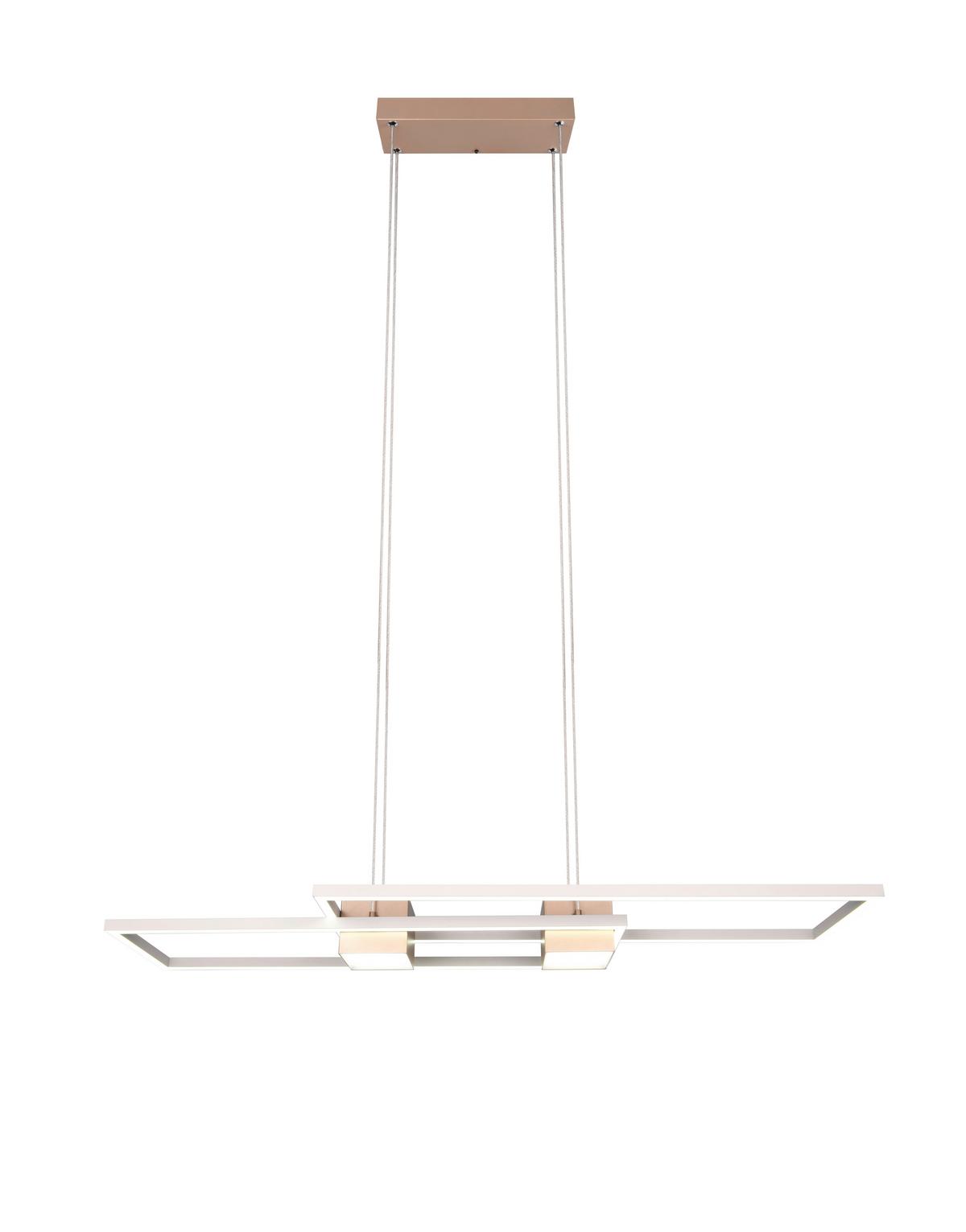 LED-Pendelleuchte 347710465 Albany - Grau/Cappuccino, Design, Metall (100/28/150cm) - Trio Leuchten