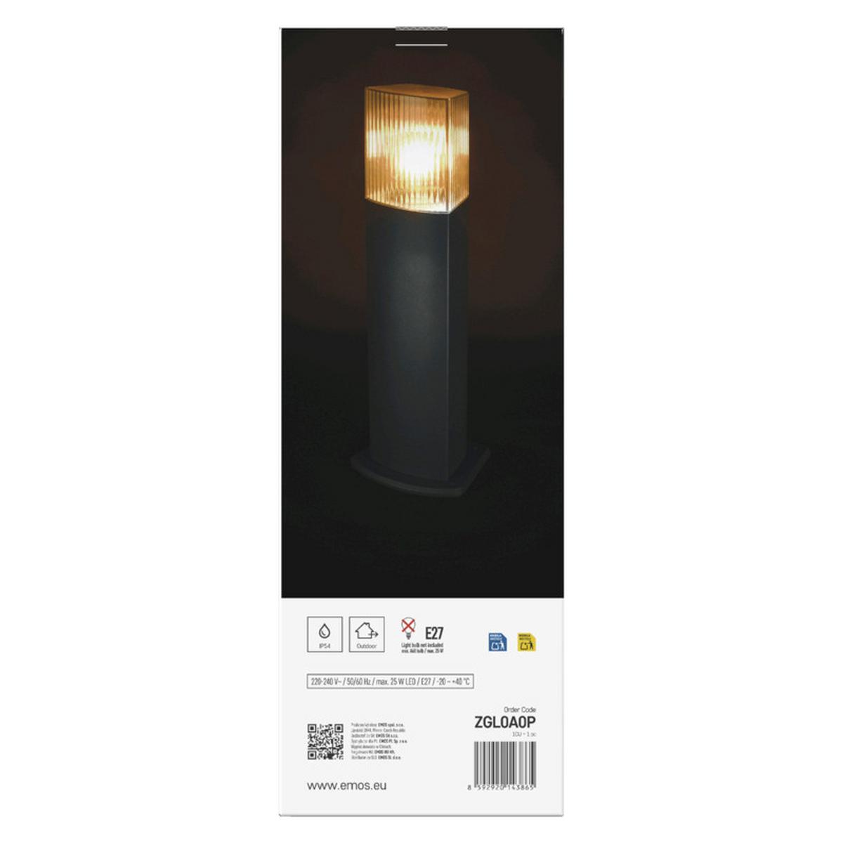 VONKAJŠIE LED SVIETIDLO LANA - antracitová, Modern, kov/plast