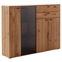Highboard Assini Wildeiche B: 158 cm - Wildeiche, Design, Glas/Holz (158/122/37cm) - MID.YOU