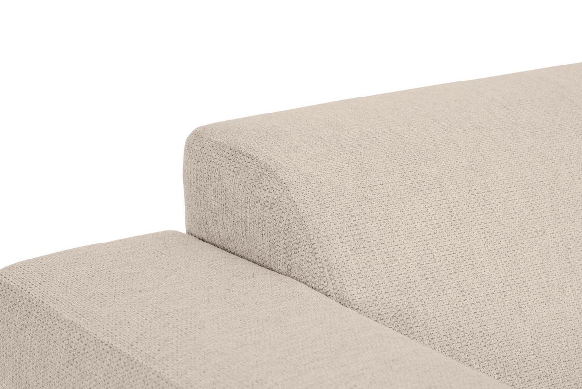 3-Sitzer-Sofa Oslo Beige B: 218 cm - Beige/Schwarz, Design, Textil (218/77/93cm) - MID.YOU