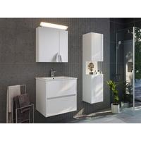 BADEZIMMER Limes, Weiß HG B: 60 cm - Weiß Hochglanz/Weiß, Basics, Keramik/Holzwerkstoff (60cm) - MID.YOU