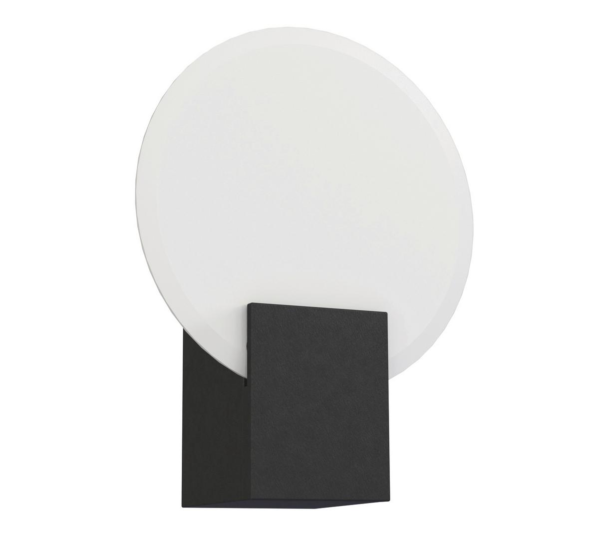 Wandleuchte Hester Schwarz D: 20 Cm - Schwarz, Design, Glas/Metall (20/25,5cm) - Nordlux
