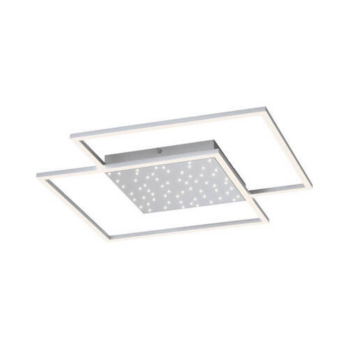 LED-Deckenleuchte YUKi L: 67 cm mit Sternenhimmel - Grau, Design, Metall (67/67/5cm) - Paul Neuhaus