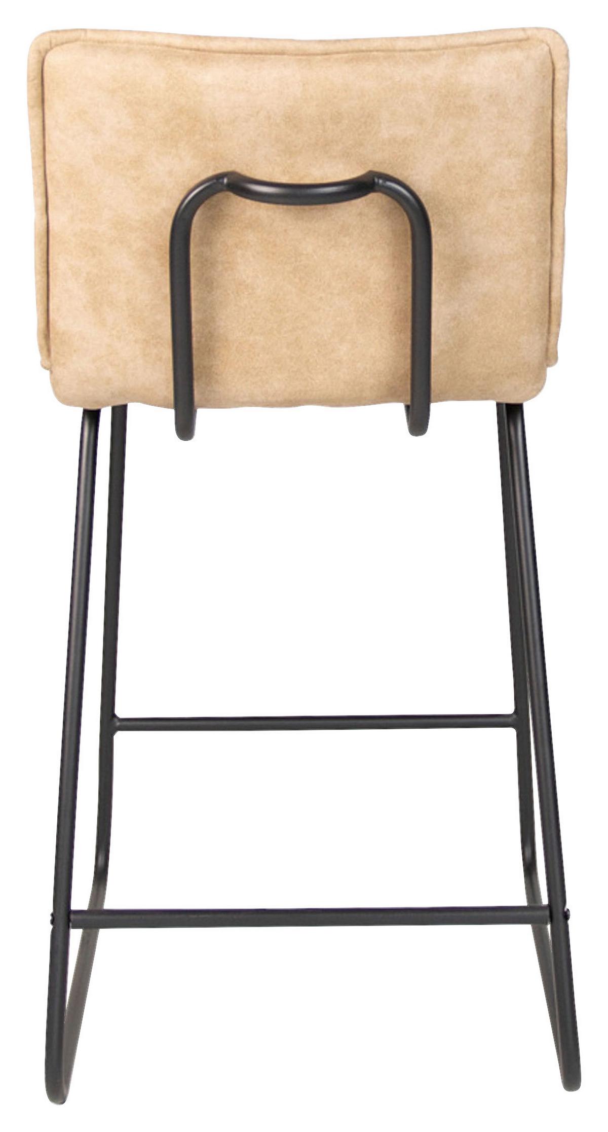 Barhocker-set Jeremy - Beige/Schwarz, KONVENTIONELL, Textil/Metall (44/87/50cm) - MID.YOU