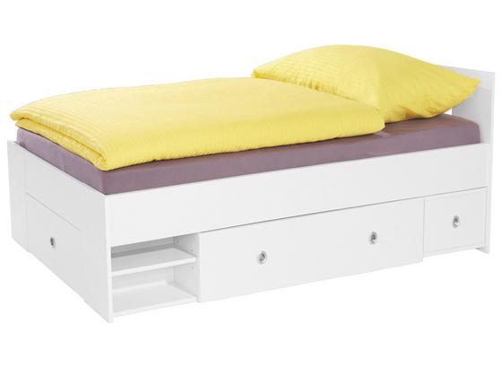 Posteľ Azurro 90x200cm - biela, Moderný, kompozitné drevo (204/75/95cm) Posteľ Azurro 90x200cm - biela, Moderný, kompozitné drevo (204/75/95cm)