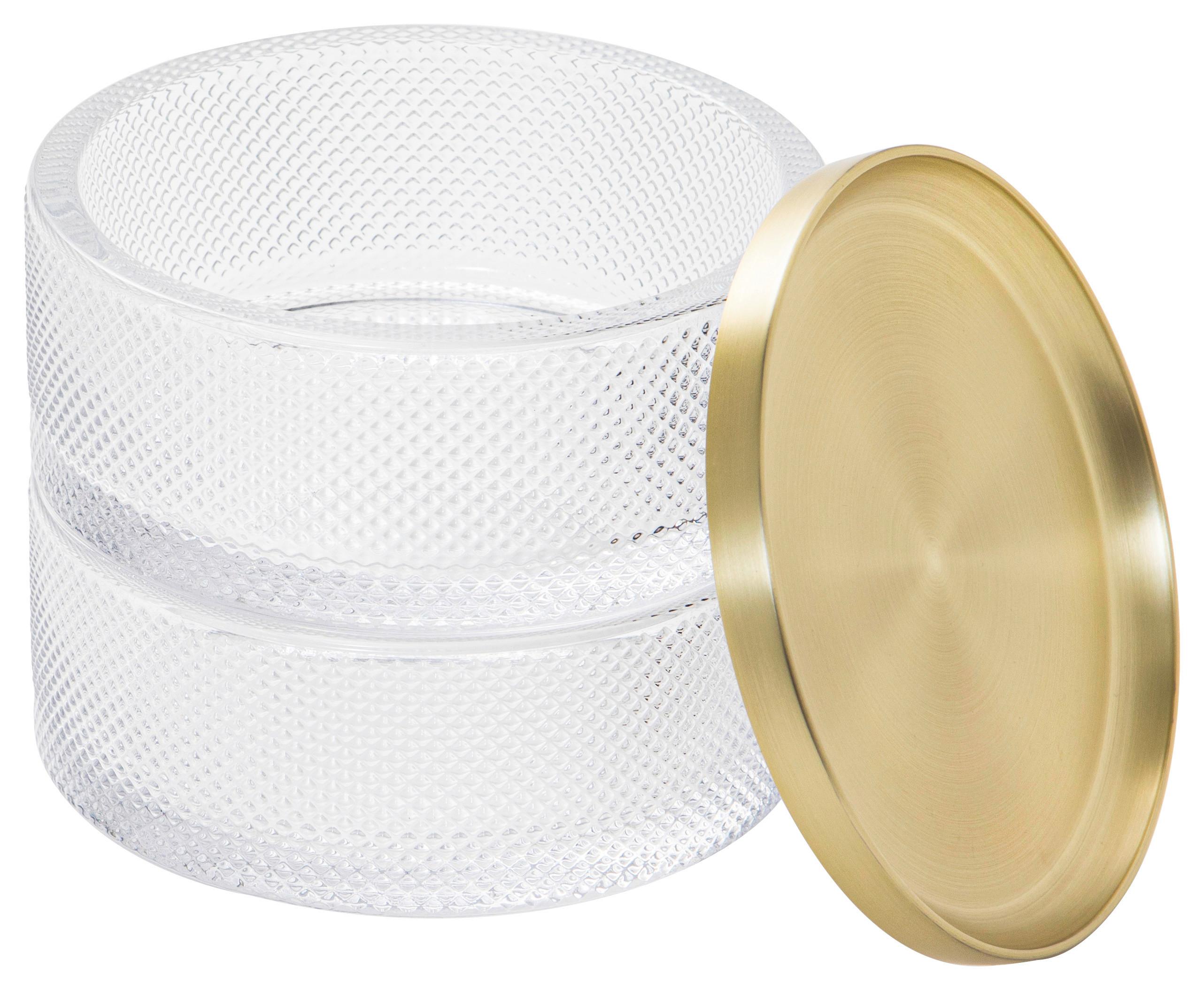 Šperkovnice Sina - čiré/barvy mosazi, kov/sklo (12,7/11,13cm) - Premium Living