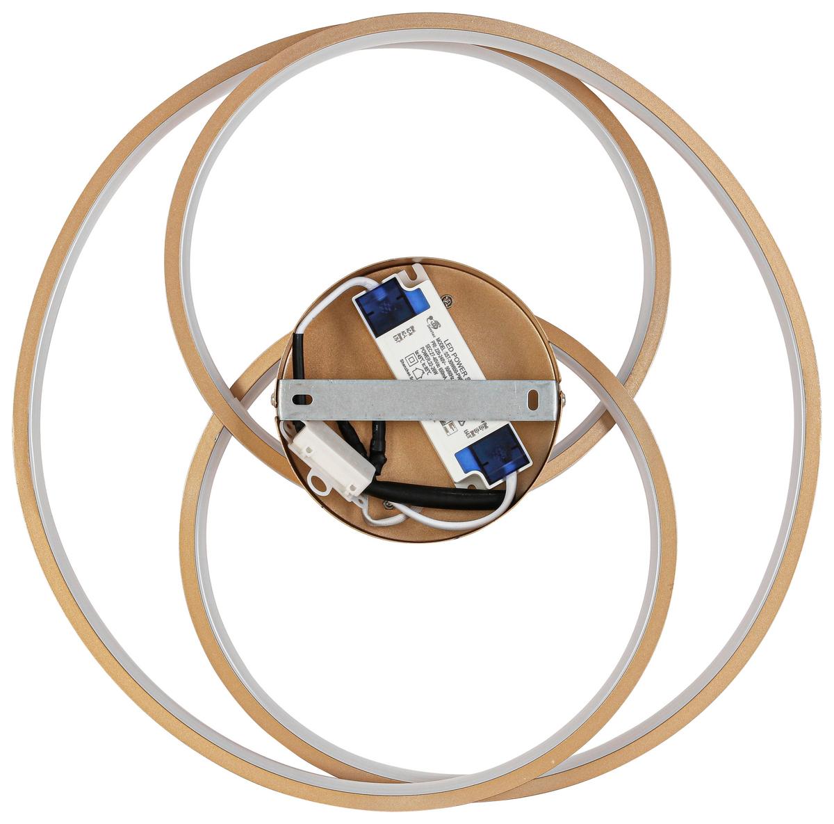 Led Mennyezeti Lámpa Carina - cappuccino, Modern, műanyag/fém (40/8cm) - Luca Bessoni