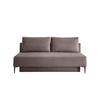 Schlafsofa Petri Graubraun Cord, Rücken Echt B: 198 cm - Graubraun/Schwarz, MODERN, Textil (198/90/100cm) - Livetastic