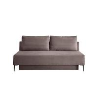 Schlafsofa Petri Graubraun Cord, Rücken Echt B: 198 Cm - Graubraun/Schwarz, MODERN, Textil (198/90/100cm) - Livetastic