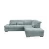 Ecksofa Dalida Mintgrün S: 280x254 Cm - Chromfarben/Mintgrün, Design, Textil (280/254cm) - Livetastic