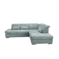 Ecksofa Dalida Mintgrün S: 280x254 Cm - Chromfarben/Mintgrün, Design, Textil (280/254cm) - Livetastic