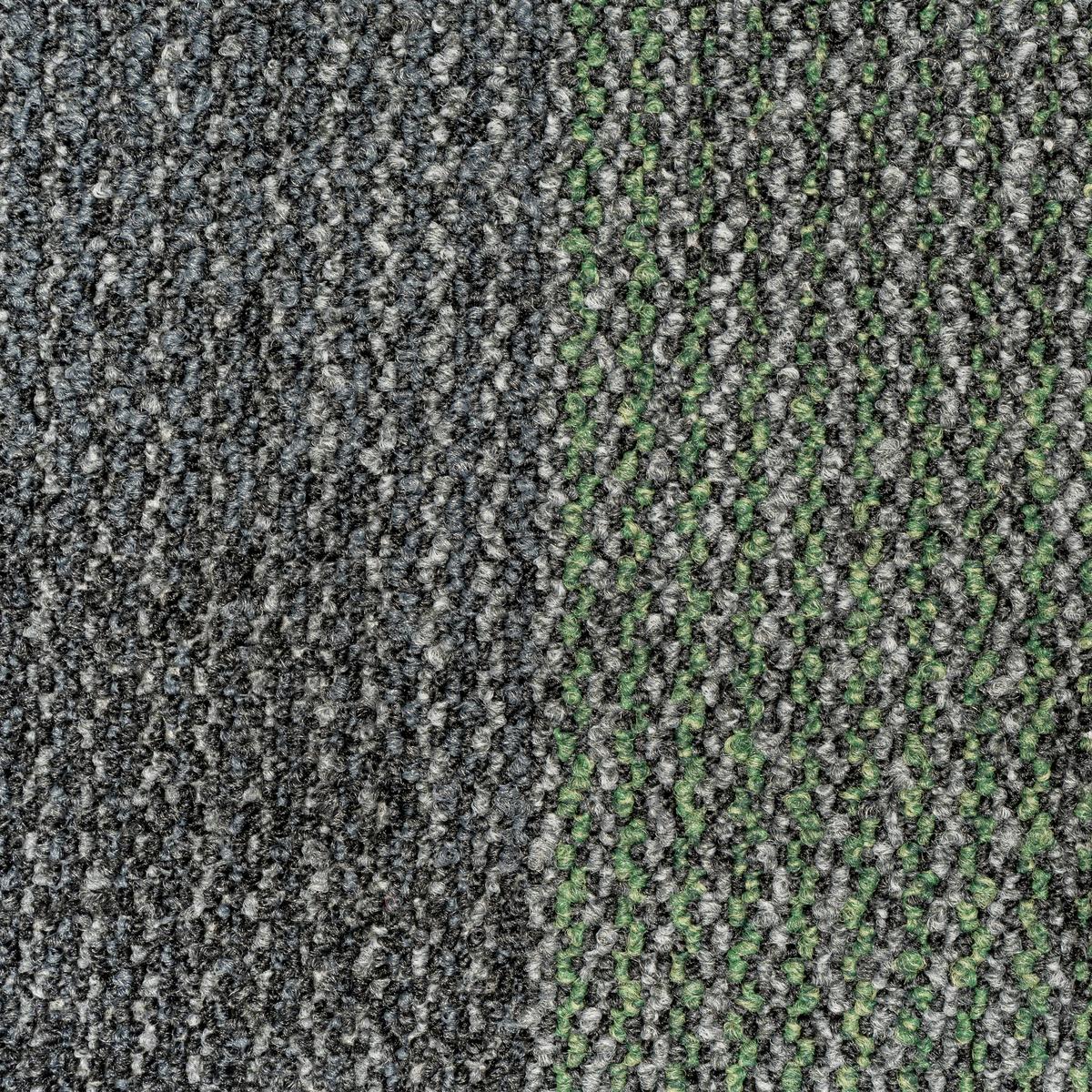 Teppichfliese Grau/Grün Essential 50x50cm Florhöhe 3mm - Grau/Grün, Basics, Textil (50/50cm)